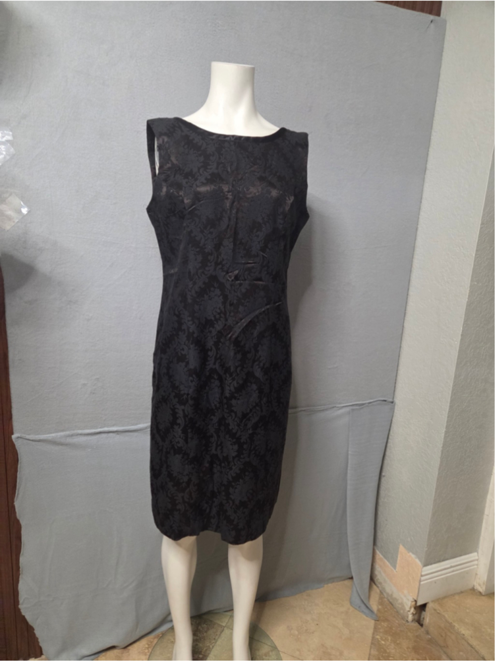 Women's Lanz Vintage Black Midi Dress Size 12P
